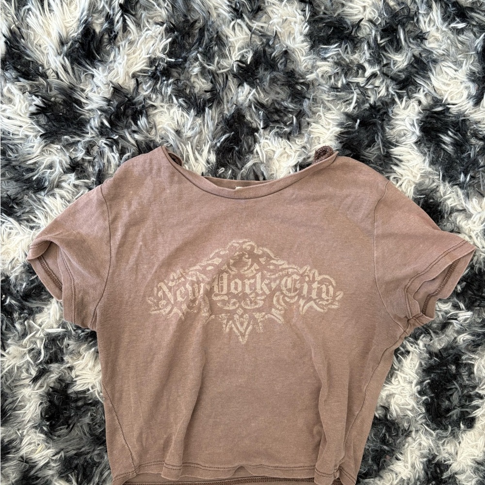 Garage Brown Graphic Baby Short Sleeve Tee
